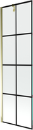 Mexen Next 1 szárnyas kádparaván 60 x 150 cm, Fekete minta, Arany - 895-060-000-00-77-50