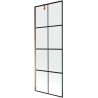 Mexen Next egyajtós kádparaván 70 x 150 cm, fekete rácsos, rózsaarany - 895-070-000-00-77-60