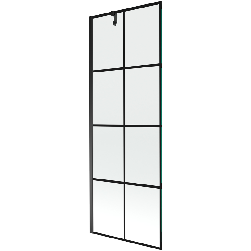 Mexen Next 1-szárnyas kádparaván 70 x 150 cm, fekete rács, fekete - 895-070-000-00-77-70