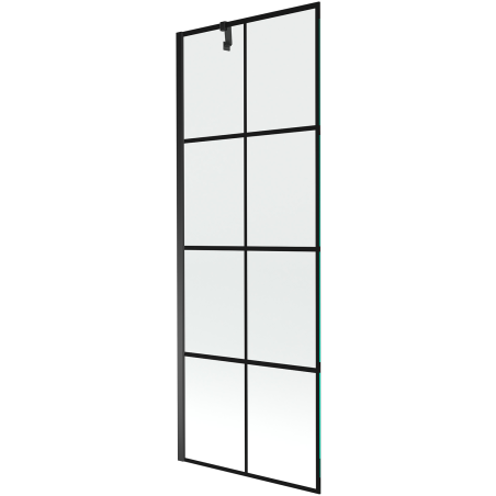 Mexen Next 1-szárnyas kádparaván 70 x 150 cm, fekete rács, fekete - 895-070-000-00-77-70