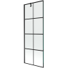 Mexen Next paravan de cadă cu un panou 70 x 150 cm, carouri negre, negru - 895-070-000-00-77-70