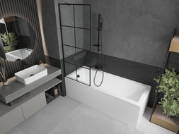 Mexen Next paravan cadă 1-aripă 70 x 150 cm, Model negru, Neagră - 895-070-000-00-77-70