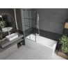Mexen Next paravan cadă 1-aripă 80 x 150 cm, Model negru, Albă - 895-080-000-00-77-20