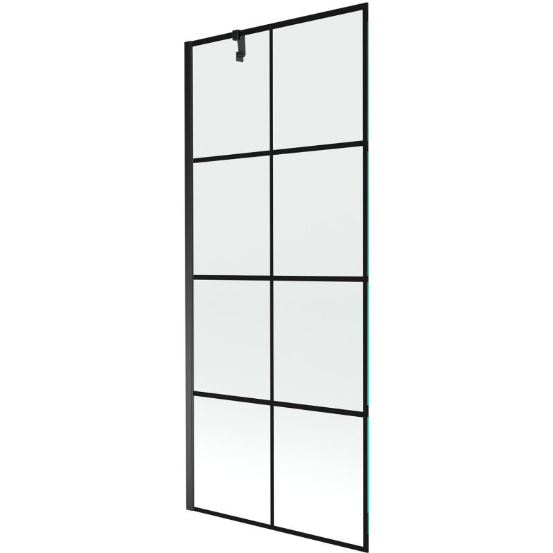Mexen Next 1 szárnyas kádparaván 80 x 150 cm, Fekete minta, Fekete - 895-080-000-00-77-70