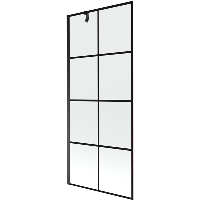 Mexen Next paravan pentru cadă, 1 aripă, 80 x 150 cm, grilaj negru, negru - 895-080-000-00-77-70