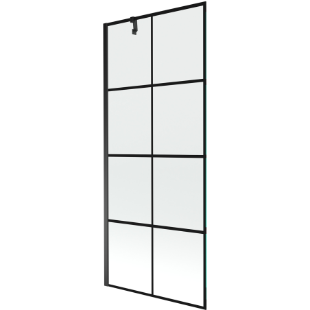 Mexen Next paravan pentru cadă, 1 aripă, 80 x 150 cm, grilaj negru, negru - 895-080-000-00-77-70