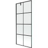 Mexen Next egyszárnyú, 80 x 150 cm-es fürdőkád paraván, fekete rácsos, fekete - 895-080-000-00-77-70