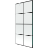 Mexen Next 1-szárnyú zuhanyfal 90 x 150 cm, fekete rács, fehér - 895-090-000-00-77-20