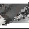 Mexen Next paravan baie 1-foaie 90 x 150 cm, grilaj negru, aur roz - 895-090-000-00-77-60