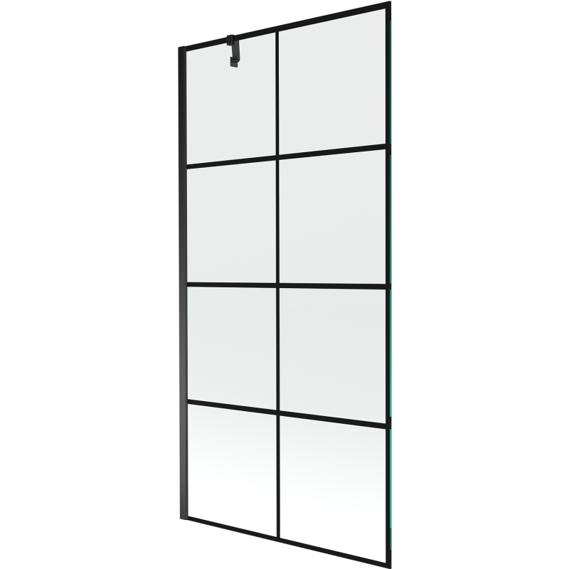 Mexen Next paravan cadă cu 1 panou 90 x 150 cm, grilaj negru, negru - 895-090-000-00-77-70