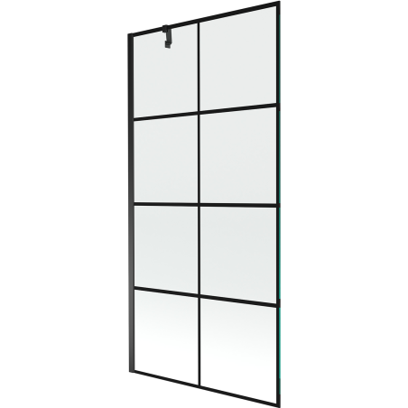 Mexen Next paravan cadă cu 1 panou 90 x 150 cm, grilaj negru, negru - 895-090-000-00-77-70