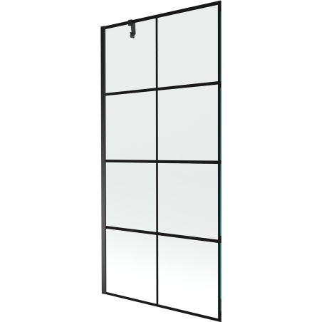 Mexen Next paravan de duș cu 1 panou, 90 x 150 cm, grilaj negru, negru - 895-090-000-00-77-70