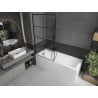 Mexen Next paravan cadă cu 1 panou 90 x 150 cm, grilaj negru, negru - 895-090-000-00-77-70