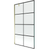 Mexen Next paravan de baie cu un singur panou 100 x 150 cm, carouri negre, auriu - 895-100-000-00-77-50