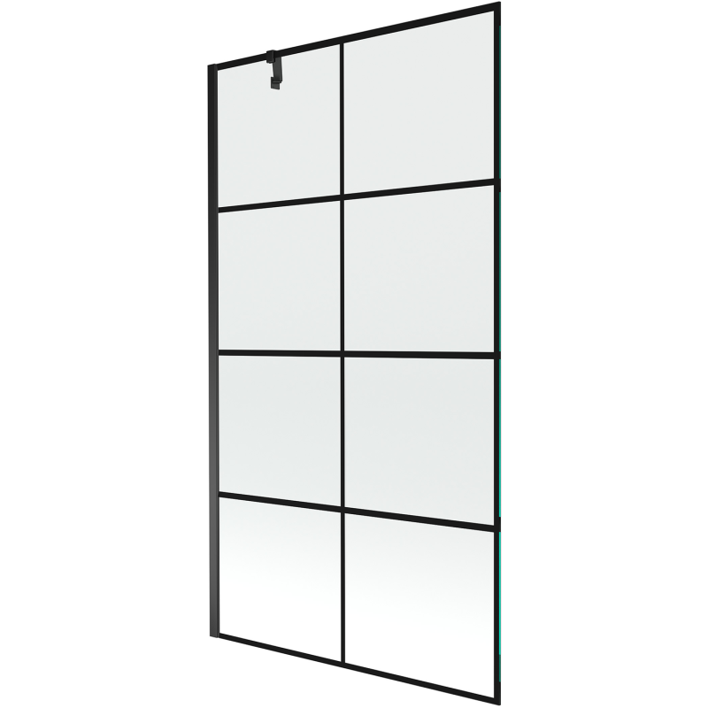 Mexen Next paravan cada 1-pano 100 x 150 cm, model grilaj negru, negru - 895-100-000-00-77-70