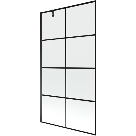 Mexen Next paravan de cadă cu 1 panou 100 x 150 cm, grilaj negru, negru - 895-100-000-00-77-70