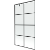 Mexen Next egy szárnyú zuhanyfal 100 x 150 cm, fekete rács, fekete - 895-100-000-00-77-70