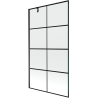 Mexen Next paravan cada 1-pano 100 x 150 cm, model grilaj negru, negru - 895-100-000-00-77-70