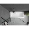 Mexen Next paravan cada 1-pano 100 x 150 cm, model grilaj negru, negru - 895-100-000-00-77-70