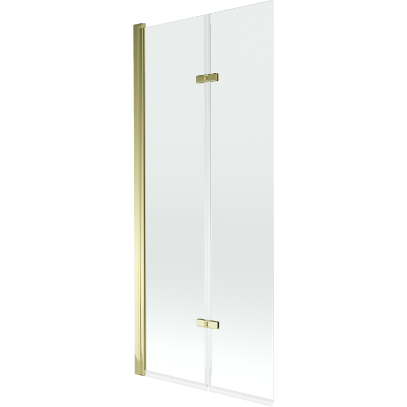 Mexen Castor 2-szárnyú kádparaván 80 x 150 cm, átlátszó, arany - 892-080-002-50-00