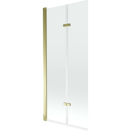 Mexen Castor paravan de cadă cu 2 aripi 80 x 150 cm, transparent, auriu - 892-080-002-50-00
