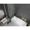 Mexen Castor paravan cadă 2-aripi 80 x 150 cm, Transparent, Aurie - 892-080-002-50-00