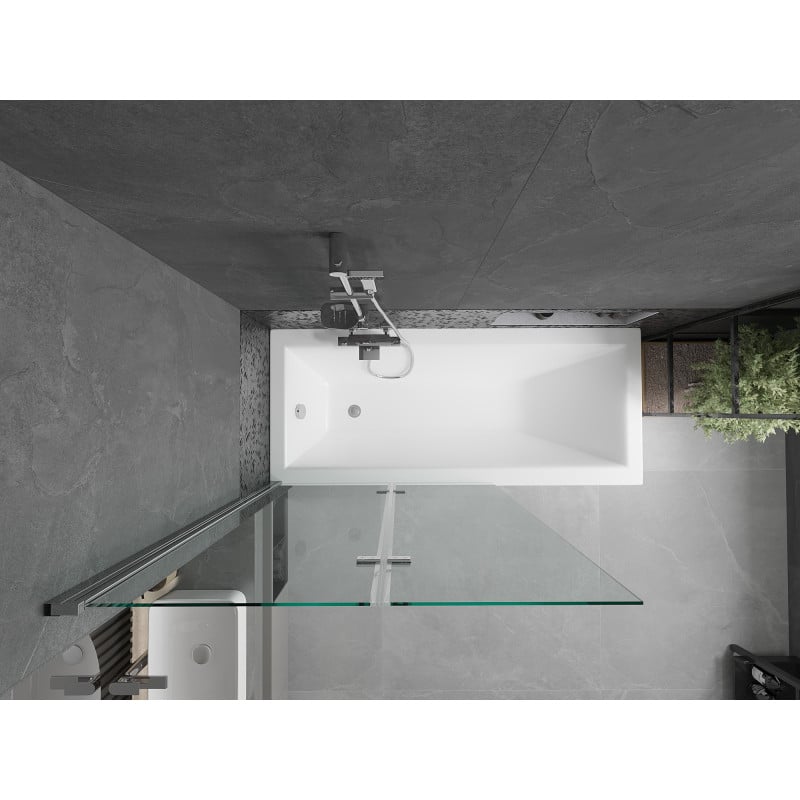 Mexen Castor paravan cadă 2-aripi 100 x 150 cm, Transparent, Crom - 892-100-002-01-00
