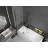 Mexen Castor paravan pentru cadă cu 2 foi 100 x 150 cm, transparent, auriu - 892-100-002-50-00