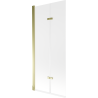 Mexen Castor paravan de cadă cu 2 uși 80 x 150 cm, mat, auriu - 892-080-002-50-30