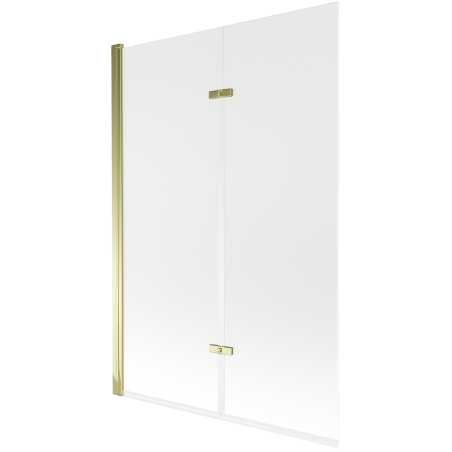 Mexen Castor paravan cadă cu 2 aripi 120 x 150 cm, înghețat, auriu - 892-120-002-50-30