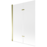 Mexen Castor paravan pentru cadă 2-canate 120 x 150 cm, mat, auriu - 892-120-002-50-30
