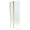 Mexen Flip paravan de baie cu 2 panouri 80 x 150 cm, transparent, auriu - 894-080-101-50-00