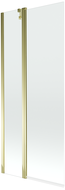 Mexen Flip paravan de baie cu 2 panouri 80 x 150 cm, transparent, auriu - 894-080-101-50-00