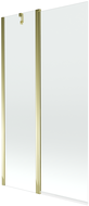 Mexen Flip paravan de baie 2-panouri 100 x 150 cm, transparent, auriu - 894-100-101-50-00