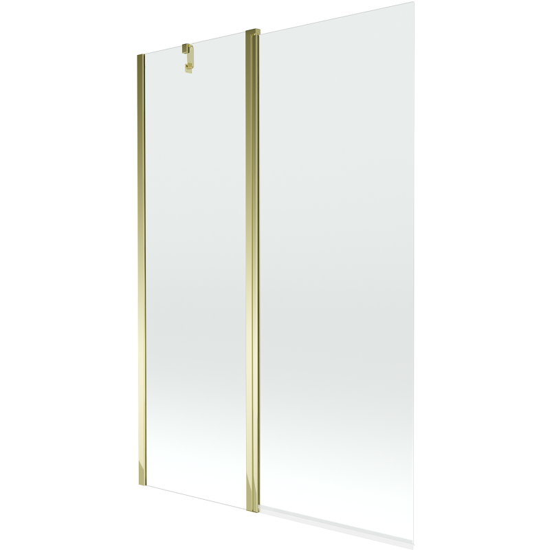Mexen Flip paravan de baie 2-părți 120 x 150 cm, transparent, auriu - 894-120-101-50-00