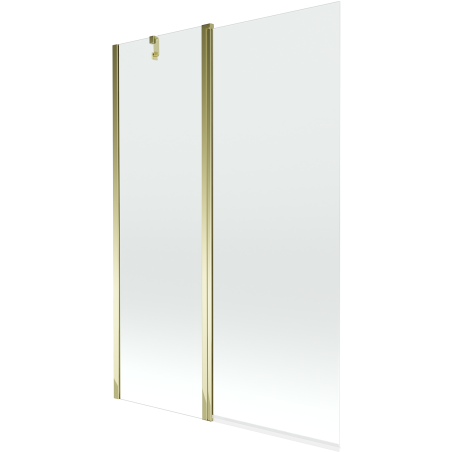 Mexen Flip paravan de baie 2-părți 120 x 150 cm, transparent, auriu - 894-120-101-50-00