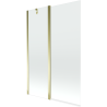 Mexen Flip paravan cadă cu 2 canaturi 120 x 150 cm, transparent, auriu - 894-120-101-50-00