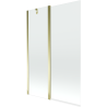 Mexen Flip paravan de baie 2-părți 120 x 150 cm, transparent, auriu - 894-120-101-50-00