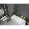 Mexen Flip paravan cadă cu 2 canaturi 120 x 150 cm, transparent, auriu - 894-120-101-50-00