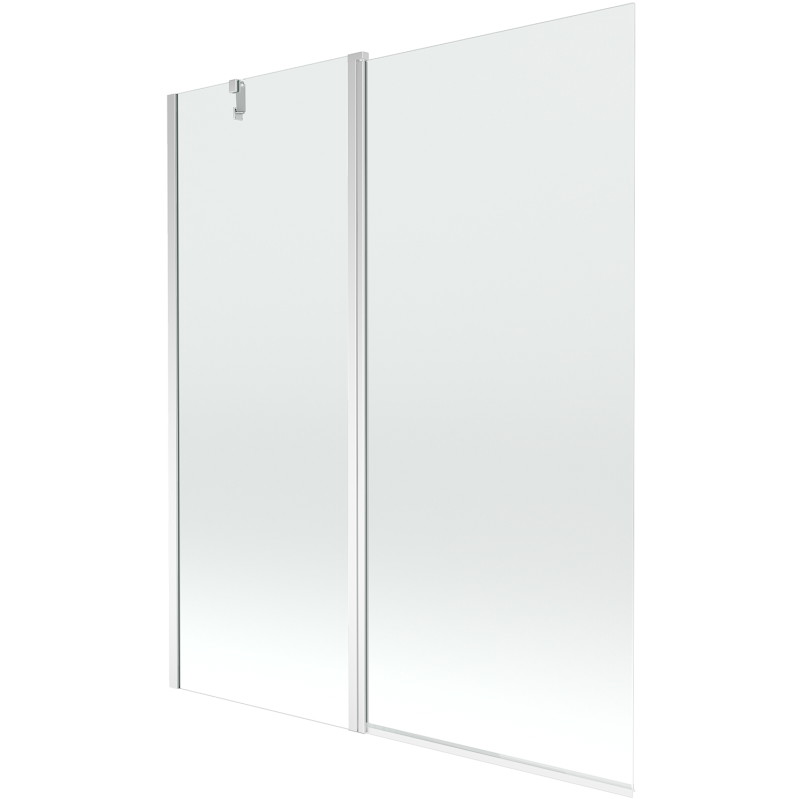 Mexen Flip paravan de cadă cu 2 panouri 140 x 150 cm, transparent, crom - 894-140-101-01-00