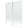 Mexen Flip paravan de cadă cu 2 canaturi 140 x 150 cm, transparent, crom - 894-140-101-01-00