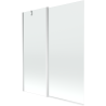Mexen Flip paravan de cadă cu 2 panouri 140 x 150 cm, transparent, crom - 894-140-101-01-00