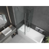Mexen Flip panou de cada două aripi 140 x 150 cm, transparent, crom - 894-140-101-01-00