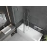 Mexen Flip paravan de cadă cu 2 canaturi 140 x 150 cm, transparent, crom - 894-140-101-01-00