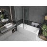 Mexen Flip paravan de cadă cu 2 canaturi 140 x 150 cm, transparent, crom - 894-140-101-01-00