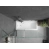 Mexen Flip paravan de cadă cu 2 canaturi 140 x 150 cm, transparent, crom - 894-140-101-01-00