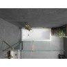 Mexen Flip paravan pliabil de cadă cu 2 canaturi 140 x 150 cm, transparent, auriu - 894-140-101-50-00
