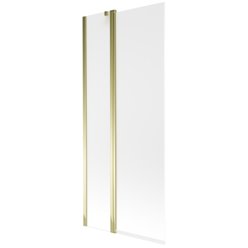 Mexen Flip kádparaván 2-szárnyú 80 x 150 cm, zúzmarás, arany - 894-080-101-50-30