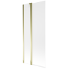 Mexen Flip kádparaván 2-szárnyú 80 x 150 cm, zúzmarás, arany - 894-080-101-50-30
