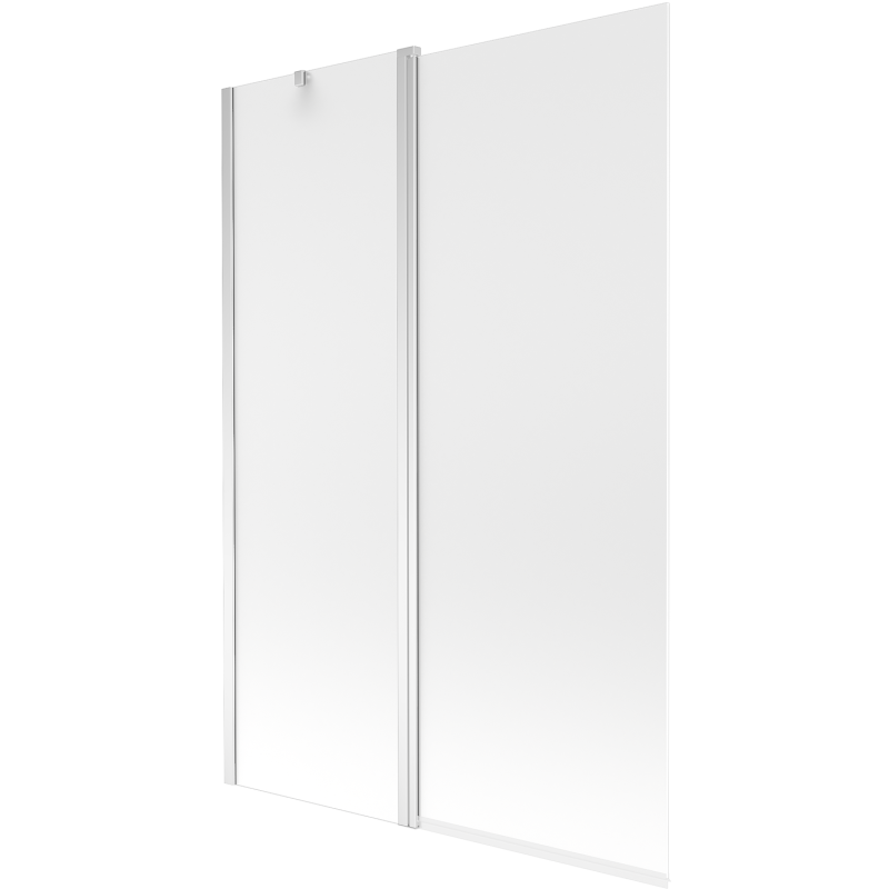 Mexen Flip 2-részes kádparaván 120 x 150 cm, homályos, króm - 894-120-101-01-30